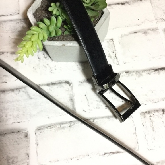 Men’s leather brown black reversible belt - Picture 2 of 5